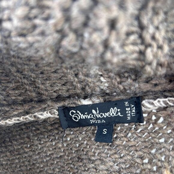 SILVIA NOVELLI NOBA ITALIAN MADE BEIGE OMBRE CARDI SWEATER - S - Picture 4 of 4